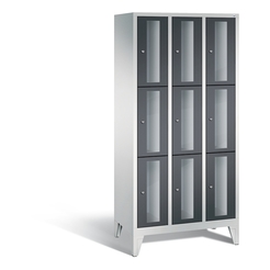 CP CLASSIC Fächerschrank, Fachhöhe 510 mm, mit Füßen, 9 Fächer, Breite 900 mm Tür schwarzgrau