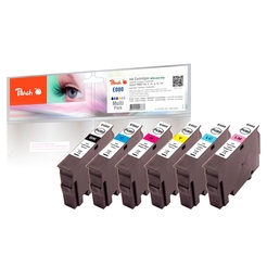 Peach Spar Pack Tintenpatronen kompatibel zu Epson T0801, T0802, T0803, T0804, T0805, T0806