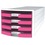 Han Schubladenbox IMPULS, DIN A4/C4, 4 offene Schubladen, weiß/Trend Colour pink