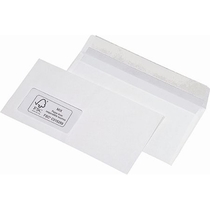 MAILmedia® Briefumschlag, mit Fenster, haftklebend, DL, 220 x 110 mm, 100 g/m², weiß (100 Stück)