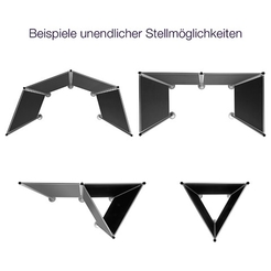 magnetoplan® Präsentationsboard-Set - 3 Pinntafeln, 4 Säulen - Gesamtbreite 3905 mm