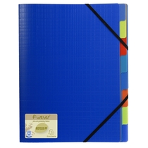 EXACOMPTA Ordnungsmappe 8-teilig forever Recycled PP/552572E, blau, 320x245mm