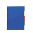 Ordnerregister DIN A4, Tabe: blanko, mehrfarbig, 5 Blatt