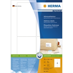 HERMA PREMIUM A4 Etiketten 100 Blatt / Packung