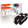 Peach Doppelpack Tintenpatrone schwarz kompatibel zu HP No. 903, T6L99AE