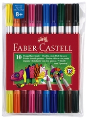 Faber-Castell 10er Etui Doppelfasermaler