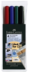 Faber-Castell 4er Etui MULITMARK permanent F