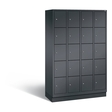 C+P Schließfachschrank Classic, H1800xB1190xT500mm Korpus: Schwarzgrau Türen: Schwarzgrau 4 Abteile 20 Fächer
