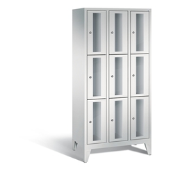 CP CLASSIC Fächerschrank, Fachhöhe 510 mm, mit Füßen, 9 Fächer, Breite 900 mm Tür lichtgrau