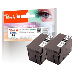 Peach Doppelpack Tintenpatronen schwarz kompatibel zu Epson No. 27XL bk, T2711