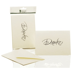 Rössler Papier Briefkarte Danke - B6 HD, 5 Karten/5 Umschläge, candle