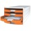 Han Schubladenbox IMPULS, DIN A4/C4, 4 offene Schubladen, weiß/Trend Colour orange