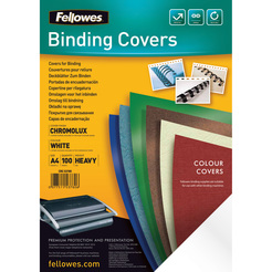 Fellowes® Einbanddeckel für Stanz-, Bindemaschine Präsentationsdeckblatt Chromolux