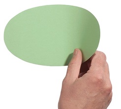 Franken selbstklebende Moderationskarte Oval