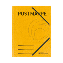 Herlitz Einschlagmappe A4 mit Gummizug Postmappe gelb