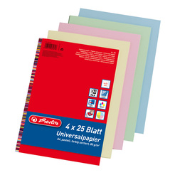 Herlitz Multifunktions-Papier Universalpapier Colourmix pastell