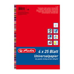 Herlitz Multifunktions-Papier Universalpapier Colourmix pastell