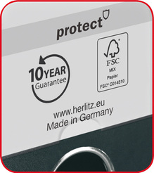 Herlitz Ordner maX.file protect A4 8cm acqua 5er