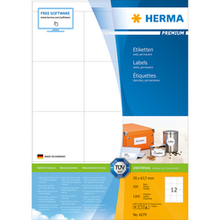 HERMA PREMIUM A4 Etiketten 100 Blatt / Packung