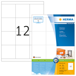 HERMA PREMIUM A4 Etiketten 100 Blatt / Packung