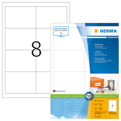 HERMA PREMIUM A4 Etiketten 100 Blatt / Packung
