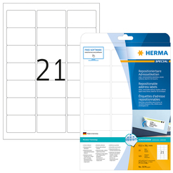 HERMA SPECIAL A4 Etiketten Movables / ablösbar 25 Blatt / Packung