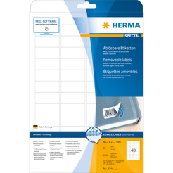 HERMA SPECIAL A4 Etiketten Movables / ablösbar 25 Blatt / Packung