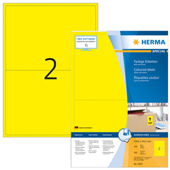 HERMA SPECIAL A4 Farbige Etiketten 100 Blatt / Packung