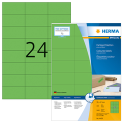 HERMA SPECIAL A4 Farbige Etiketten 100 Blatt / Packung