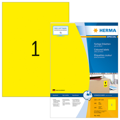 HERMA SPECIAL A4 Farbige Etiketten 100 Blatt / Packung