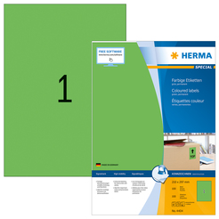 HERMA SPECIAL A4 Farbige Etiketten 100 Blatt / Packung