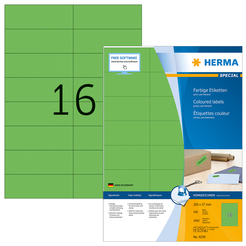 HERMA SPECIAL A4 Farbige Etiketten 100 Blatt / Packung