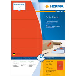 HERMA SPECIAL A4 Farbige Etiketten 100 Blatt / Packung