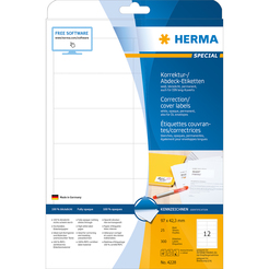 HERMA SPECIAL A4 Korrektur- / Abdeck-Etiketten