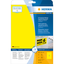 HERMA SPECIAL A4 Schilder strapazierfähig Signalfolie gelb