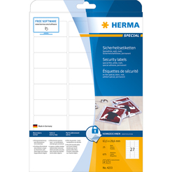 HERMA SPECIAL A4 Sicherheitsetiketten