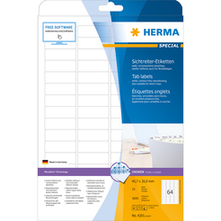 HERMA SPECIAL A4 Sichtreiter-Etiketten Movables / ablösbar