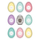 HERMA Sticker DECOR Happy Easter Eierset Bunt