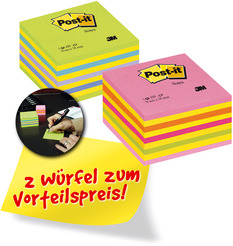 Post-it® Haftnotiz Würfel Promo-Pack