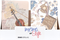 RNK Display 32 Softcover Hefte "Memo my style", je 64 Seiten in 11x17cm, 8 Designs