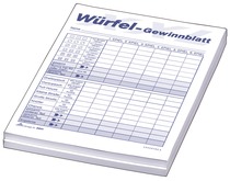 RNK Würfelspiel-Gewinnblatt XXL - Block DIN A5, 2 x 85 Blatt