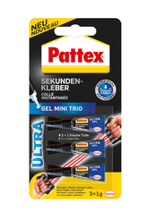 Sekundenkleber (Büro, Basteln) @Pattex Ultra Gel Mini Trio