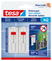 tesa® Verstellbarer Klebenagel für Fliesen und Metall (3kg)